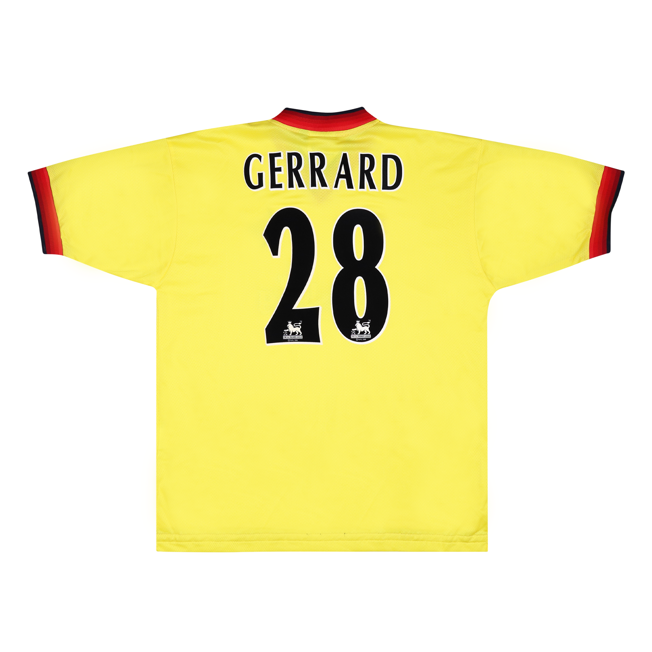 LIVERPOOL 1997-98 AWAY SHIRT GERRARD 28 8/10 Retro Football