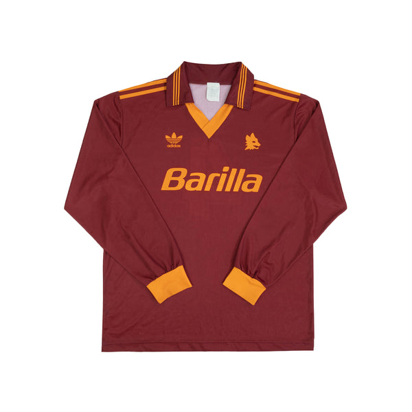ROMA 1992-94 LS MATCH ISSUE HOME SHIRT - 4 (BONACINA) - XL