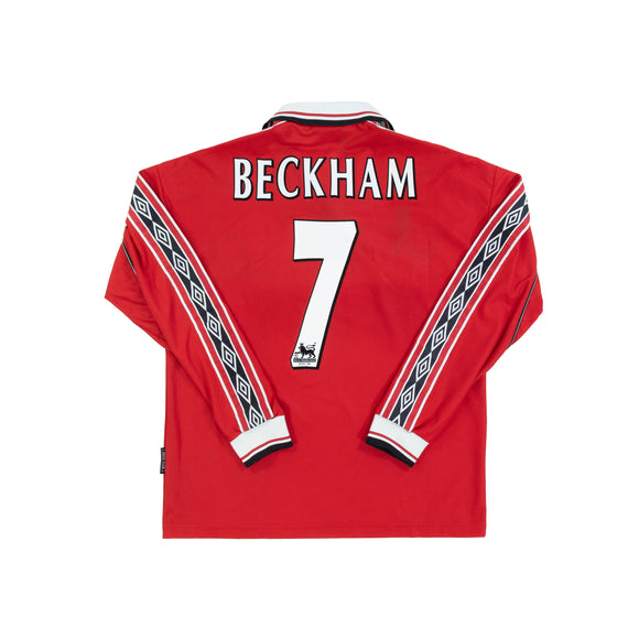 2002-2003 Nike Manchester United David Beckham Long Sleeve Jersey Shirt  England