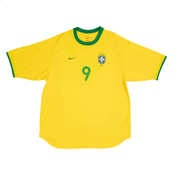 BRAZIL 2000-02 HOME SHIRT - RONALDO 9 - XL