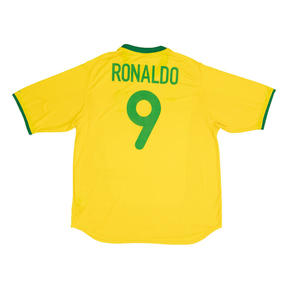 BRAZIL 2000-02 HOME SHIRT - RONALDO 9 - XL