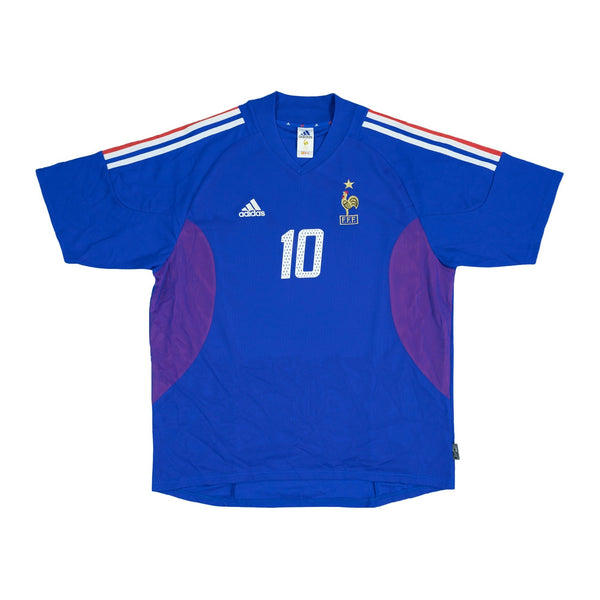 FRANCE 2002-04 HOME SHIRT - ZIDANE 10 - XL