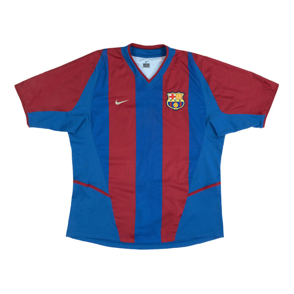 BARCELONA 2002-03 HOME SHIRT - RIQUELME 10 - L