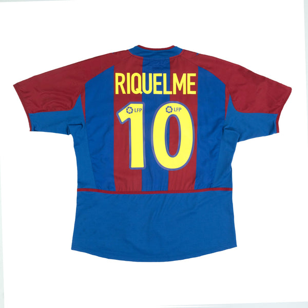 BARCELONA 2002-03 HOME SHIRT - RIQUELME 10 - L