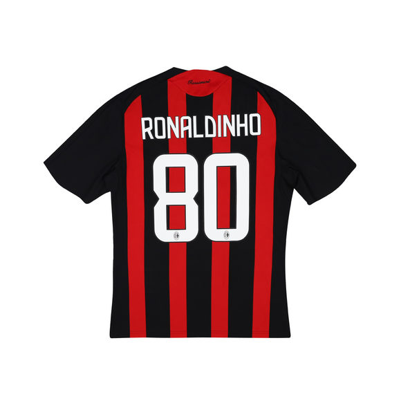 AC MILAN 2008-09 HOME SHIRT - RONALDINHO 80