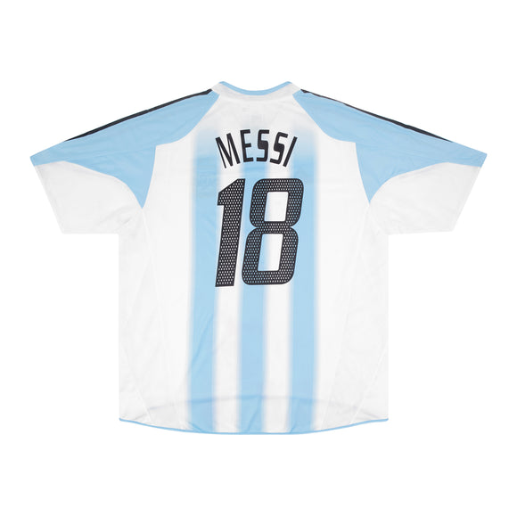 ARGENTINA 2004-06 HOME SHIRT - MESSI 18 