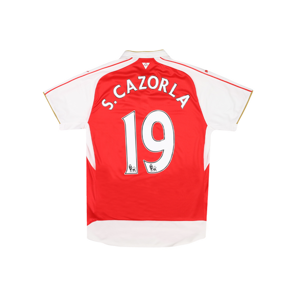 ARSENAL 2015-16 HOME SHIRT - CAZORLA 19 