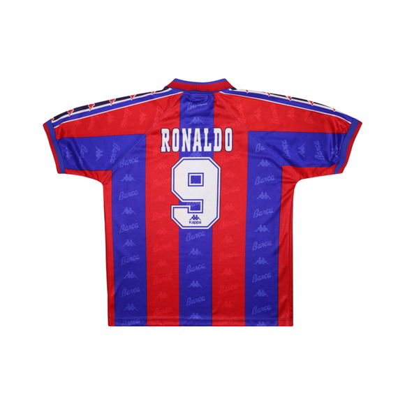 BARCELONA 1995-97 HOME SHIRT - RONALDO 9