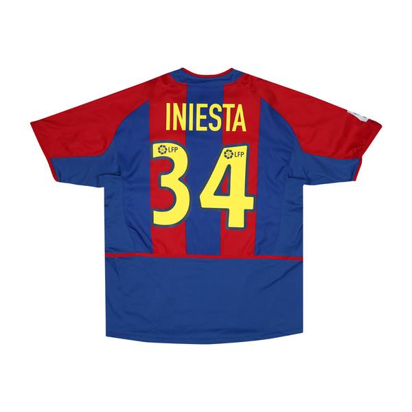 BARCELONA 2002-03 HOME SHIRT - INIESTA 34 