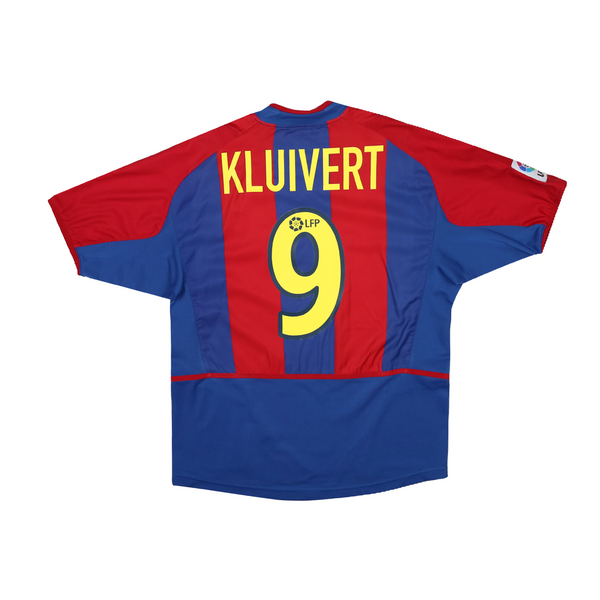 BARCELONA 2002-03 HOME SHIRT - KLUIVERT 9