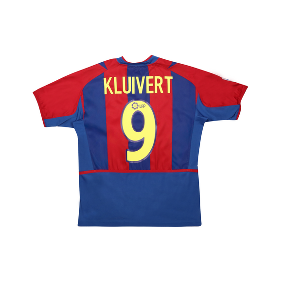 BARCELONA 2002-03 HOME SHIRT - KLUIVERT 9 - KIDS