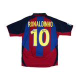 BARCELONA 2003-04 HOME SHIRT - RONALDINHO 10