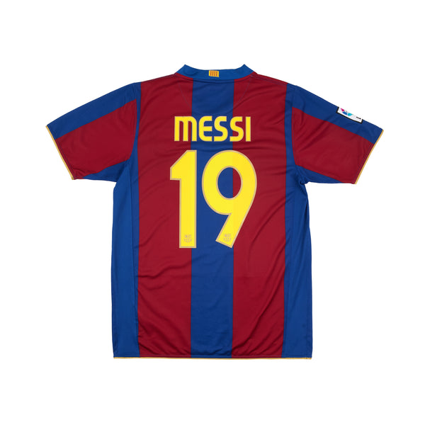 BARCELONA 2007-08 HOME SHIRT - MESSI 19