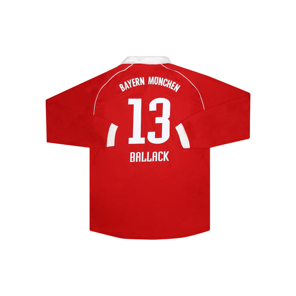 BAYERN MUNICH 2005-06 LS HOME SHIRT - BALLACK 13