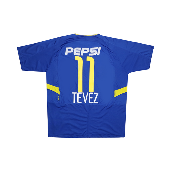 BOCA JUNIORS 2003-04 HOME SHIRT - TEVEZ 11 