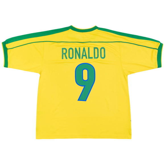 BRAZIL 1998-00 HOME SHIRT - RONALDO 9