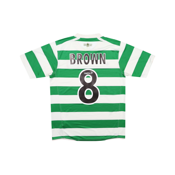 CELTIC 2007-08 HOME SHIRT - BROWN 8 
