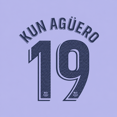 BARCELONA 2021-22 AWAY NAME SET - KUN AGÜERO 19
