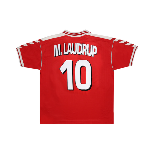 DENMARK 1998-00 HOME SHIRT - LAUDRUP 10 