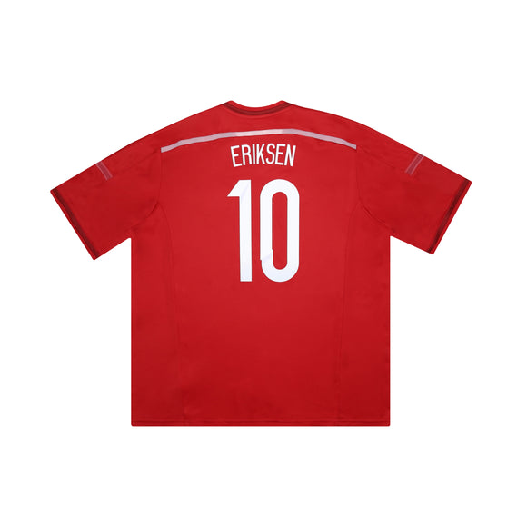 DENMARK 2014-16 HOME SHIRT - ERIKSEN 10 