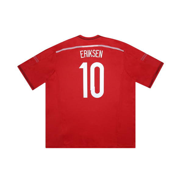DENMARK 2014-16 HOME SHIRT - ERIKSEN 10 
