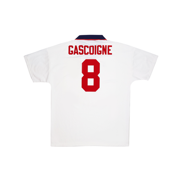 ENGLAND 1993-95 HOME SHIRT - GASCOIGNE 8