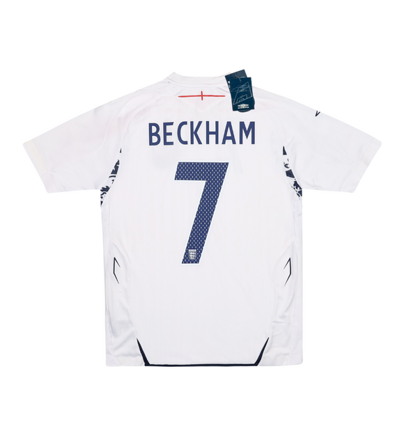 ENGLAND 2007-09 HOME SHIRT - BECKHAM 7 