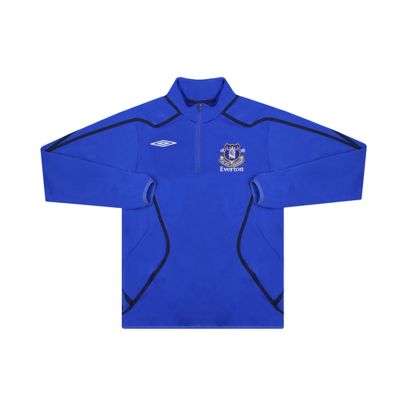 EVERTON 2007-08 1/4 ZIP TRAINING TOP 