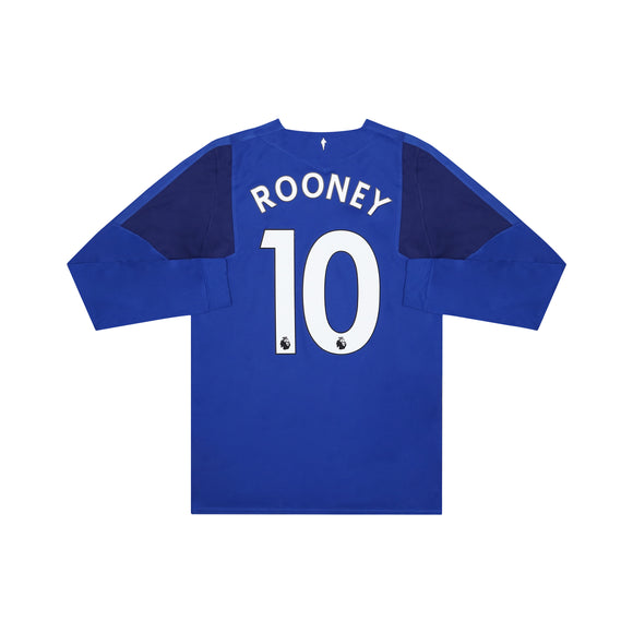 EVERTON 2017-18 LS HOME SHIRT - ROONEY 10 - M