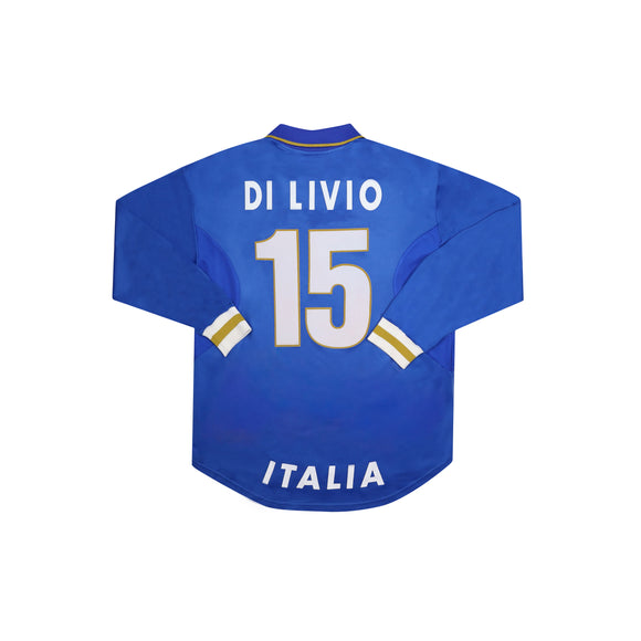 ITALY 1996-98 LS PLAYER ISSUE HOME SHIRT - DI LIVIO 15 