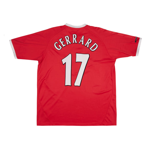 LIVERPOOL 2001-03 EUROPEAN HOME SHIRT - GERRARD 17