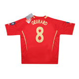 LIVERPOOL 2005-06 EUROPEAN HOME SHIRT - GERRARD 8