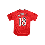MANCHESTER UNITED 1999-00 'CL WINNERS' HOME SHIRT - SCHOLES 18 