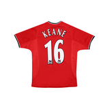 MANCHESTER UNITED 2000-02 HOME SHIRT - KEANE 16 - KIDS