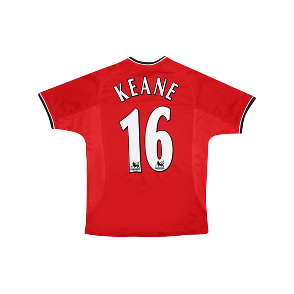 MANCHESTER UNITED 2000-02 HOME SHIRT - KEANE 16 - KIDS