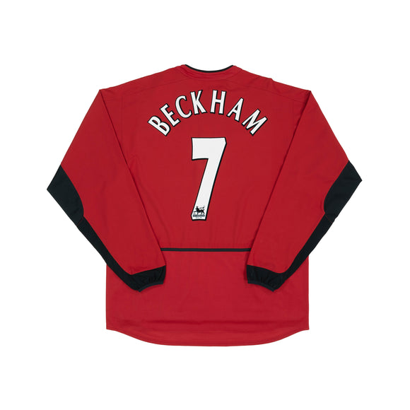 MANCHESTER UNITED 2002-04 LS HOME SHIRT - BECKHAM 7