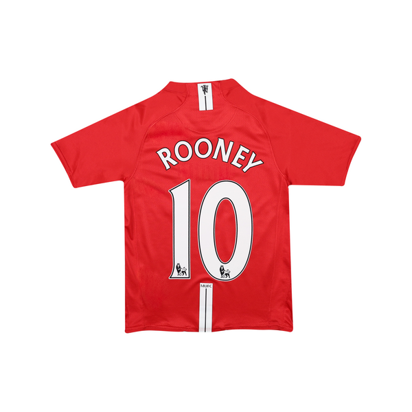 MANCHESTER UNITED 2007-09 HOME SHIRT - ROONEY 10