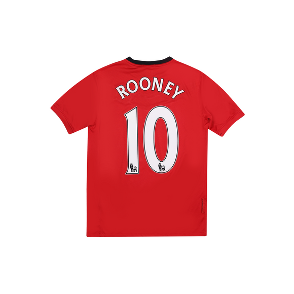 MANCHESTER UNITED 2009-10 HOME SHIRT - ROONEY 10 - 8/10 - KIDS