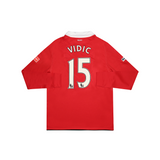 MANCHESTER UNITED 2010-11 LS HOME SHIRT - VIDIC 15
