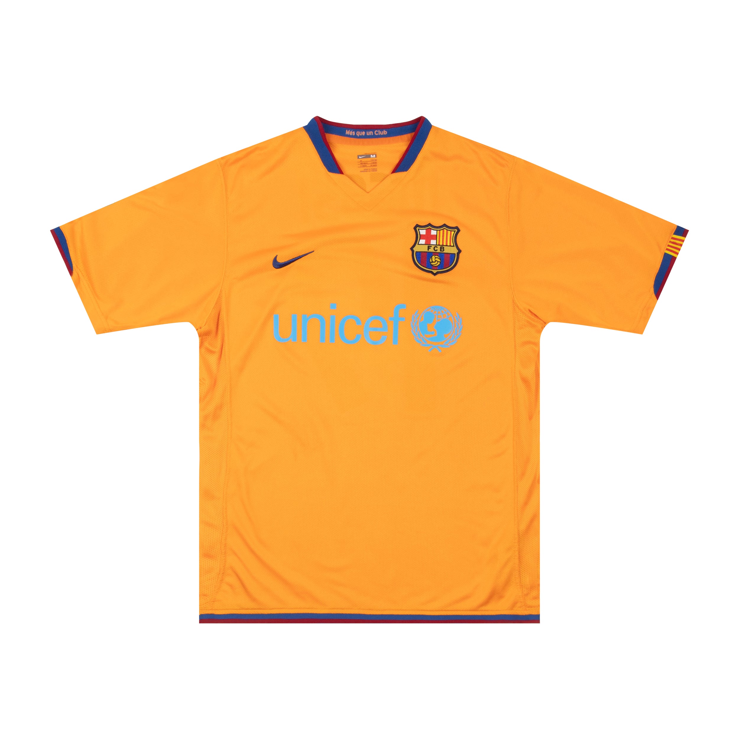 BARCELONA 2006-08 AWAY SHIRT MESSI 19 7/10 Retro Football
