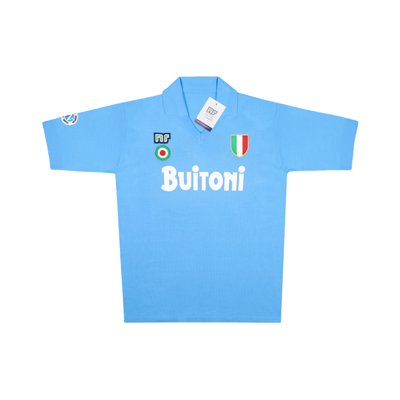 NAPOLI 1987-88 ENNERRE RE-ISSUE HOME SHIRT - 10 (MARADONA)