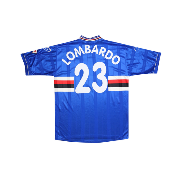 SAMPDORIA 2000-01 HOME SHIRT - LOMBARDO 23