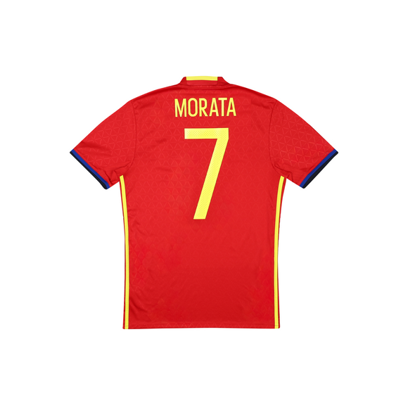 SPAIN 2016-17 HOME SHIRT - MORATA 7