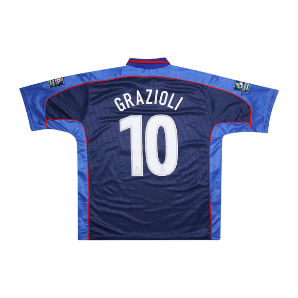 SWINDON TOWN 1999-00 MATCH ISSUE AWAY SHIRT - GRAZIOLI 10 