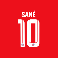 BAYERN MUNICH 2021-23 HOME NAME SET - SANÉ 10