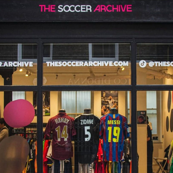 Shop front of The Soccer Archive's London store