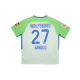Green and white sports jersey with 'Wolfsburg' and number '27' on a white background